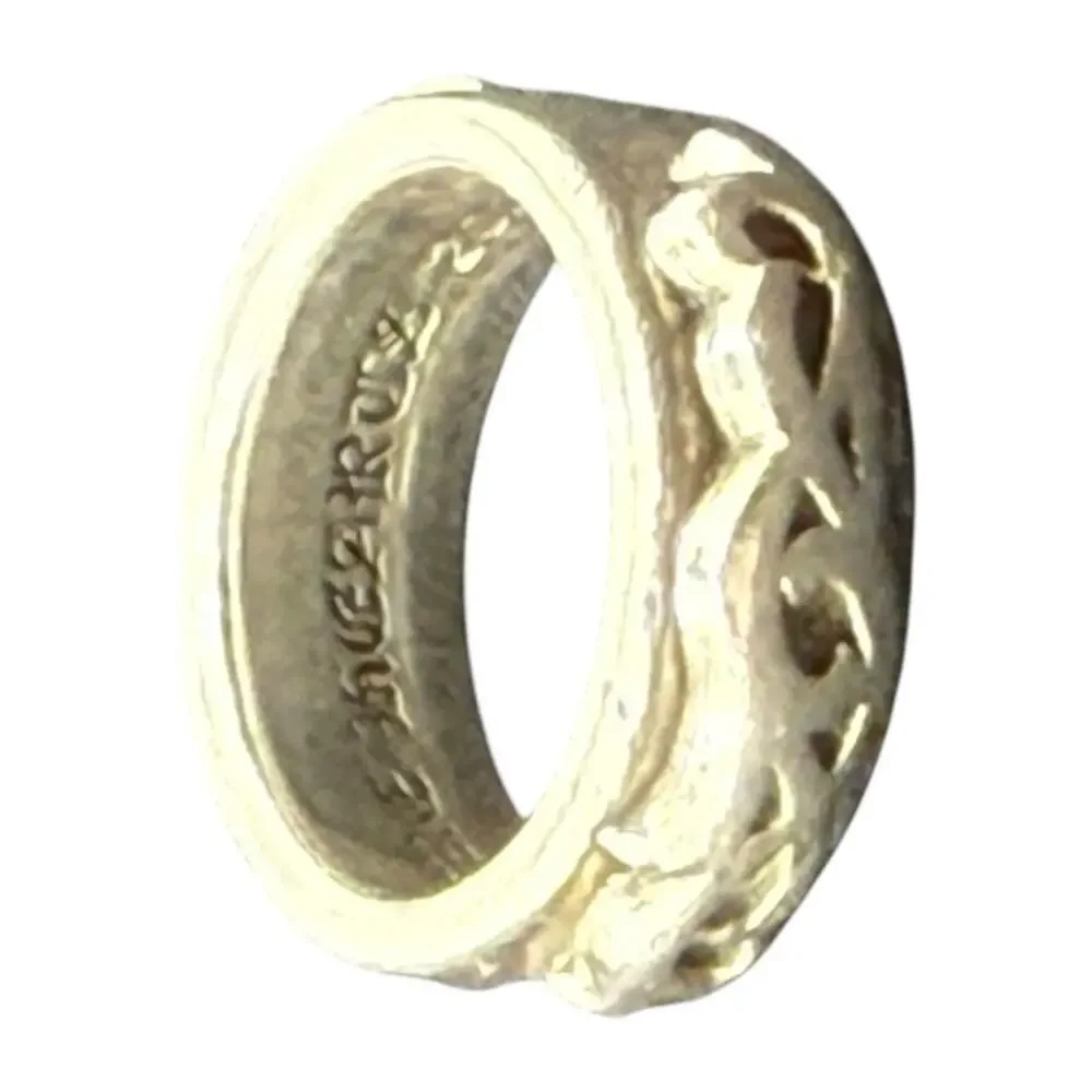 Chrome Hearts Sterling Silver Carved Band Ring – Size ~9 (U.S.)
